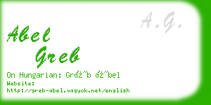 abel greb business card